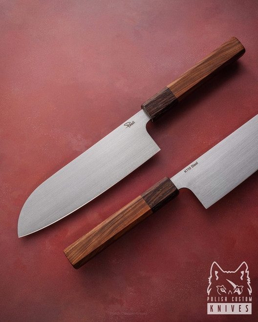 NÓŻ KUCHENNY SANTOKU 180 17 D2 PALISANDER WENGE PABIŚ