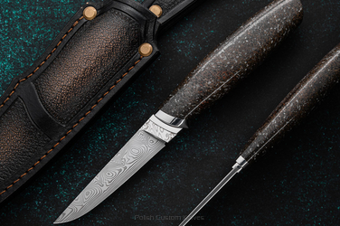 NÓŻ MYŚLIWSKI HUNTER 23 DAMASTEEL FOSSIL  MOOSE