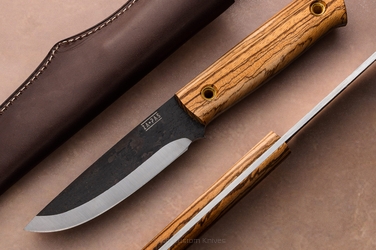 NÓŻ SURVIVALOWY MYŚLIWSKI EDC BIWI 10 CM 3 4H13 1.4031 ZEBRANO SKÓRA ZA-PAS KNIVES