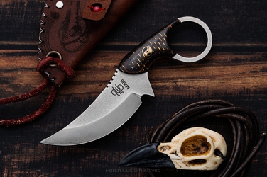 NÓŻ EKSKLUZYWNY NECK SUŁTAN + DE LUX 12 M390 PLAGUE DOCTOR STEAMPUNK PRUCIAK