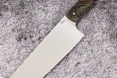 NÓŻ KUCHENNY SANTOKU 180 56 ELMAX CZECZOTA KLONU POMARAŃCZOWO CZARNA PABIŚ KNIVES