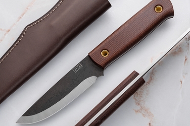 NÓŻ SURVIVALOWY MYŚLIWSKI EDC  BIWI 10 CM 5 4H13 1.4031 MICARTA SKÓRA ZA-PAS KNIVES