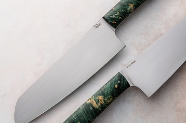 NÓŻ KUCHENNY SANTOKU 180 37 K110 KLON STABILIZOWANY PABIŚ KNIVES