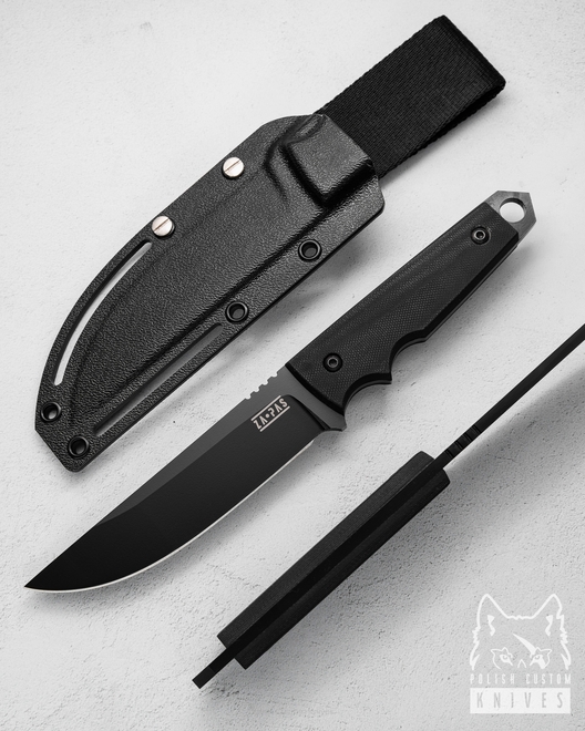 NÓŻ TAKTYCZNY BUSHCRAFTOWY SURVIVALOWY URBAN TACTIC 3 NMV G10 CZARNY CERAKOTE ZA-PAS