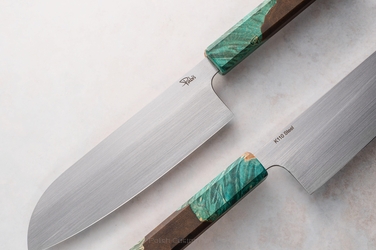 NÓŻ KUCHENNY SANTOKU 180 14 D2 HYBRYDA PABIŚ