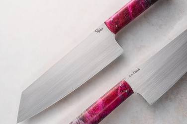 NÓŻ KUCHENNY BUNKA 180 2 D2 DREWNO STABILIZOWANE PABIŚ