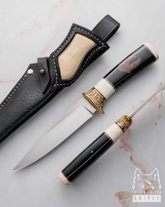 HUNTING KNIFE ORGANIST 2 K110 SCRIMSHAW GARUCHI